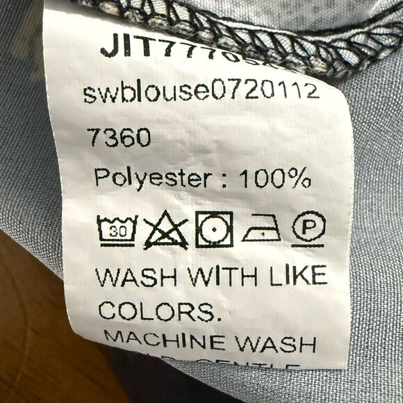 SHEIN Black Blouse Tiger Leopard Print Top Size Medium - Picture 8 of 9